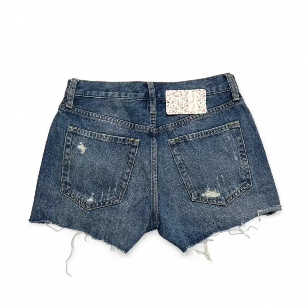 We The Free Free People Denim Shorts distressed detail women’s size 25 NWT